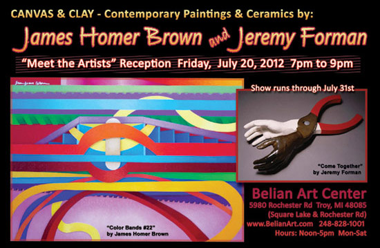 Belian Art Center: Abstract Artist James Homer Brown and Ceramic Artist Jeremy - Art Exhibit 